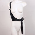 Fashion Lady Single Shoulder Corset Vest PU Leather Harajuku Style Asymmetric Slimming Tie Clothing Accessories